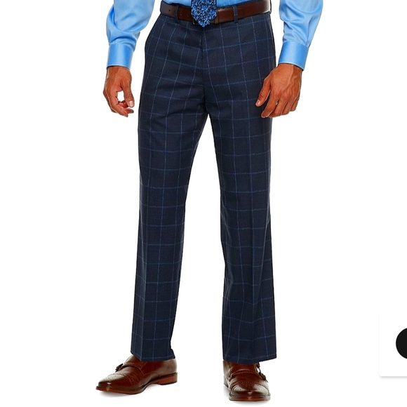 The Savile Row Company Other - Savile Row brixton windowpane flat front pant